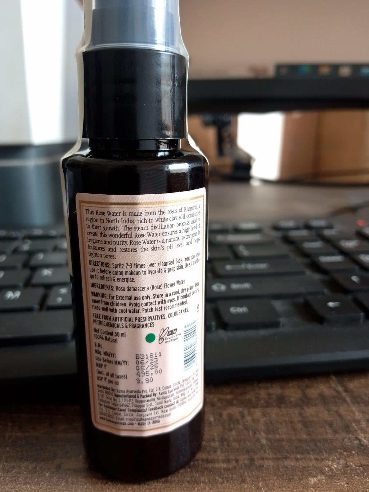 Amazon.com: Kama Ayurveda Organic Pure Rose 50ML : Beauty